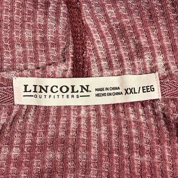 Lincoln Outfitters Lightweight Long Sleeve Distressed Hoodie, Mauve | XXL - Picture 10 of 13